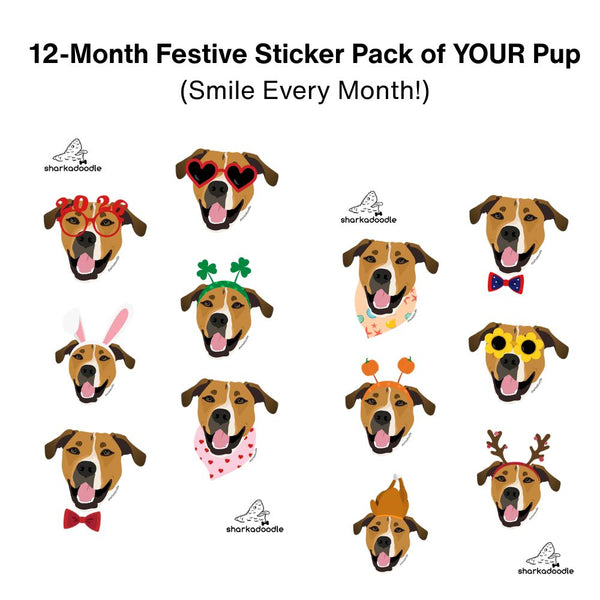 12-Month Festive Sticker Pack