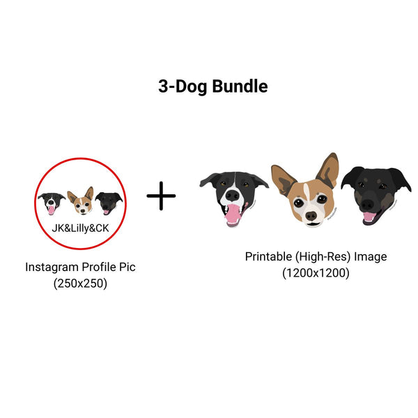 Instagram-Ready Pup Profile Pic - Digital