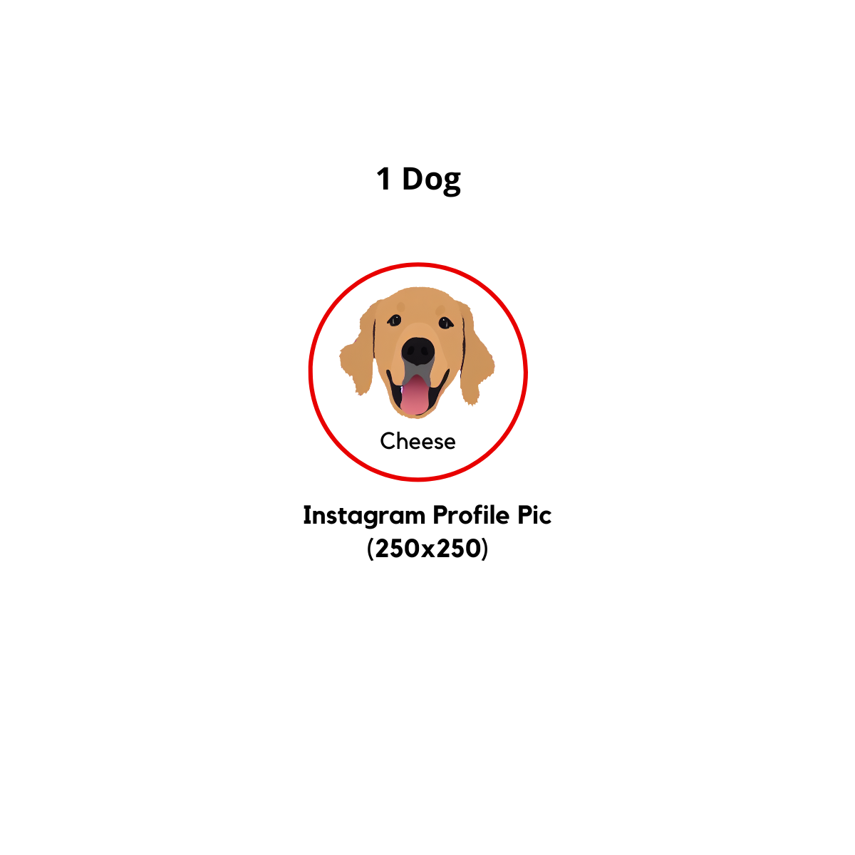 Instagram-Ready Pup Profile Pic - Digital
