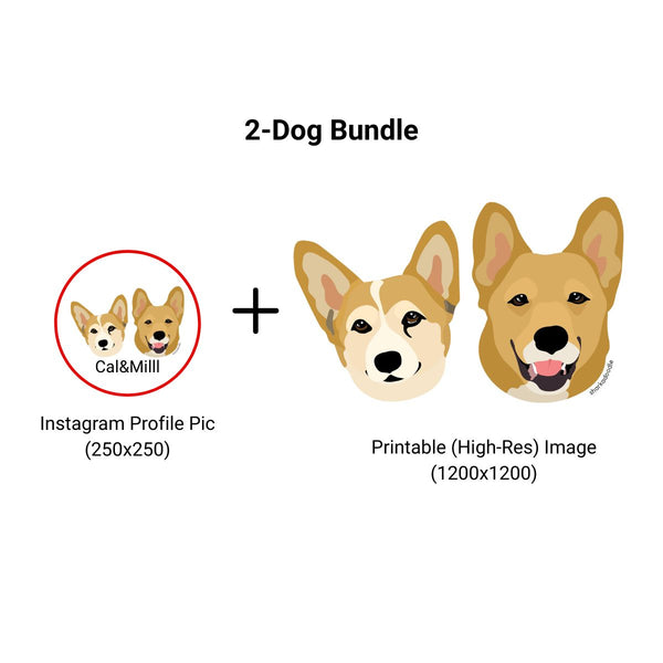 Instagram-Ready Pup Profile Pic - Digital