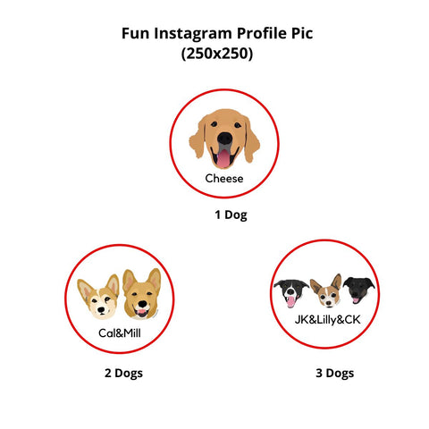Instagram-Ready Pup Profile Pic - Digital