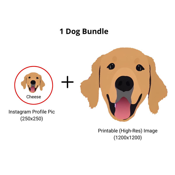 Instagram-Ready Pup Profile Pic - Digital