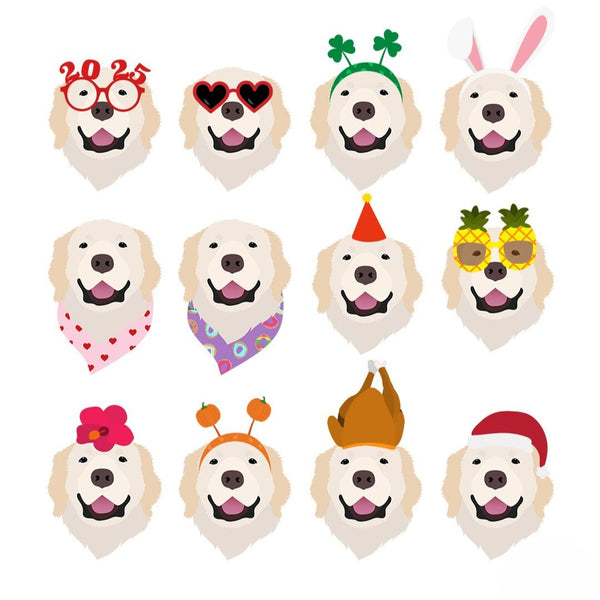 12-Month Festive Sticker Pack